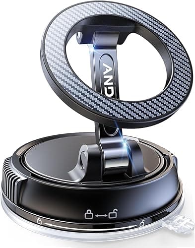 ANDERY Car Phone Holder for Magsafe [78+LBS Strongest Suction & 2400gf Magnetic] 360° Adjustable Car Phone Mount, Phone Holders for Your Car for iPhone 17 Pro Max 16 15 14 13 12 Air Plus, Carbon Fiber
