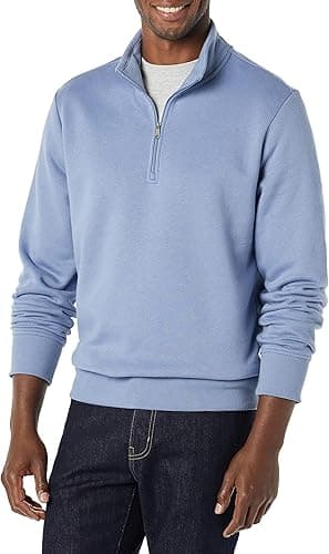 Amazon Essentials Men's Long-Sleeve Quarter-Zip Pullover Fleece Sweatshirt